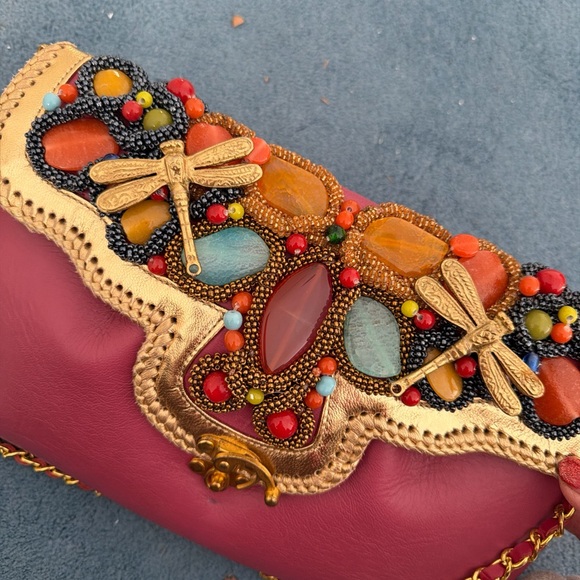 Embellished Pink and Gold Handbag - Picture 4 of 4